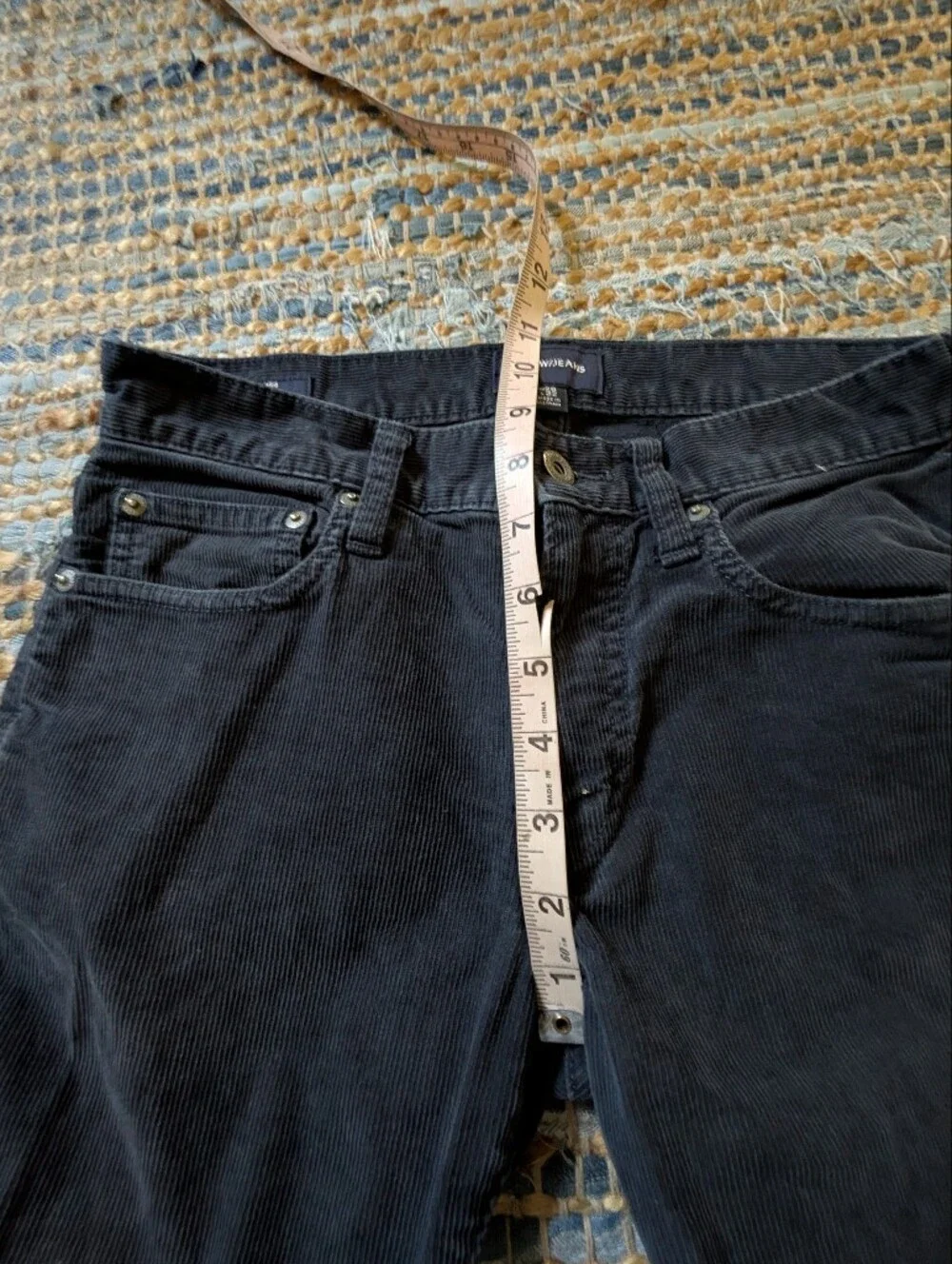 J.Crew Corduroy Pants 28 Black Straight Leg Preppy Minimalist Normcore Classic